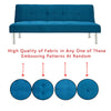 3 Seater Blue Faux Suede Fabric Sofa Bed Recliner Sofabed Lounger Furniture