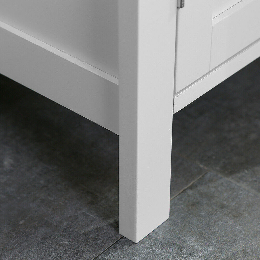 Modern White Sideboard 2 Door 3 Shelves Cabinet Cupboard Unit Storage Furniture