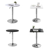 Bar Table Sofa Side Table Chrome Base Dining Breakfast Table Adjustable Kitchen