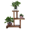 3 Tiers Wood Flower Pot Plant Stand Ladder Shelf Display Rack Indoor Outdoor UK