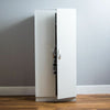 2 Door Wardrobe High Gloss Hanging Shelf Solid Wood Bedroom Storage White