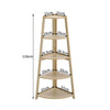 5Tier Corner Ladder Shelf Book Shelves Display Stand Storage Shelving Space Unit