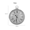 Pocket Silver Wall Clock Numerals Wall Clock Home Bedroom Kitchen Clocks Decor