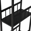Bar Table Bistro Table MDF Metal Dining Table with 2-Tier Storage Rack Shelves