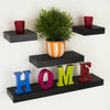 Floating Wall Shelf Wood Effect Shelving Shelves Unit Kit Display Home Office