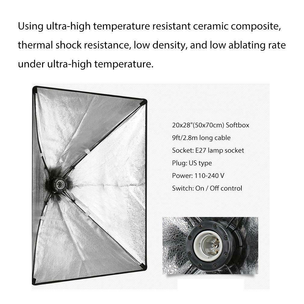 2x Softbox Continuous Lighting Kits Photo Studio Photography with Light Stand