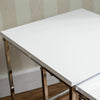 Nest of 3 Tables White Chrome Set Coffee Side Lamp Living Room Units