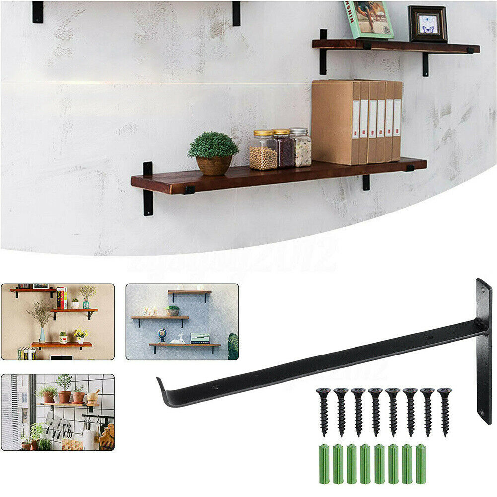 2pcs Heavy Duty Wall Shelf Brackets Scaffold Industrial Rustic Handmade Steel