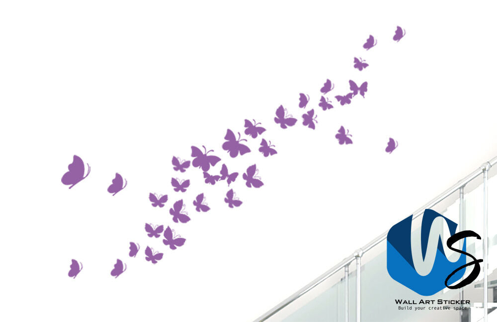 Various size Butterfly wall Art Stickers vinyl wall decals room for baby nursery