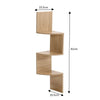 3/5 Tier Wood Floating Shelf Corner Wall Mounted Storage Display Shelf Bookcase