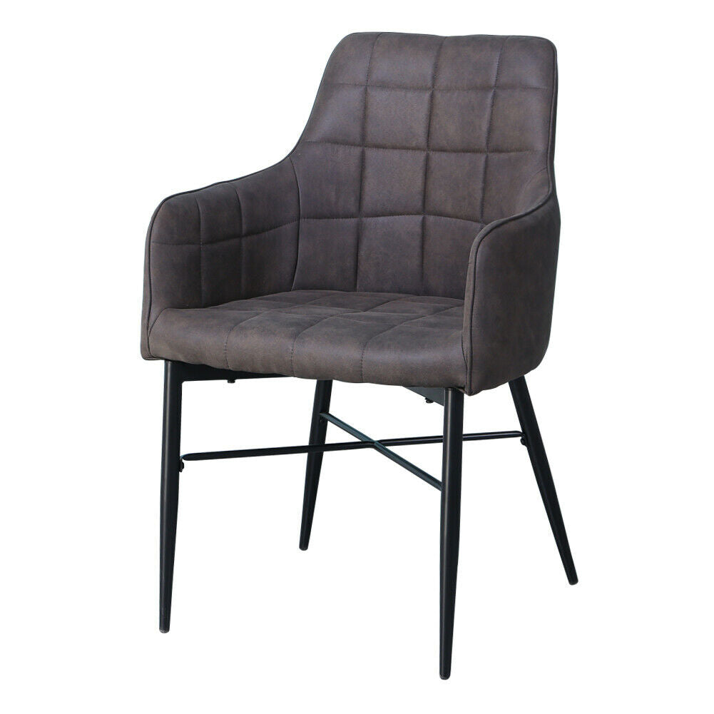2× Luxury Velvet / PU Leather Chairs Padded Seat Office Restaurant Dining Room