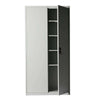 180cm Office Storage Lockable Cupboard Filing Cabinet Steel Metal Light Grey Key