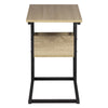 Snack Table C Shaped Vintage Laptop Holder Coffee Bed Sofa Side Desk MDF Metal