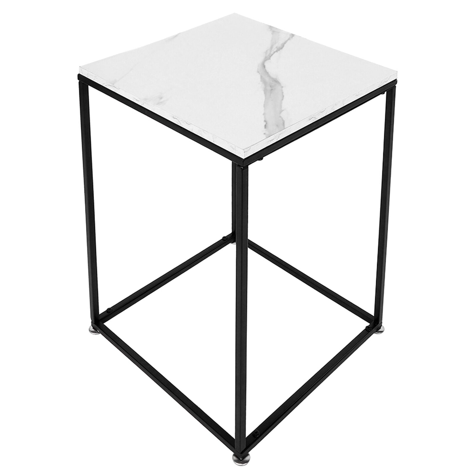 Square Coffee Table Sofa Side End Night Stand Living Room Furniture Wood Metal