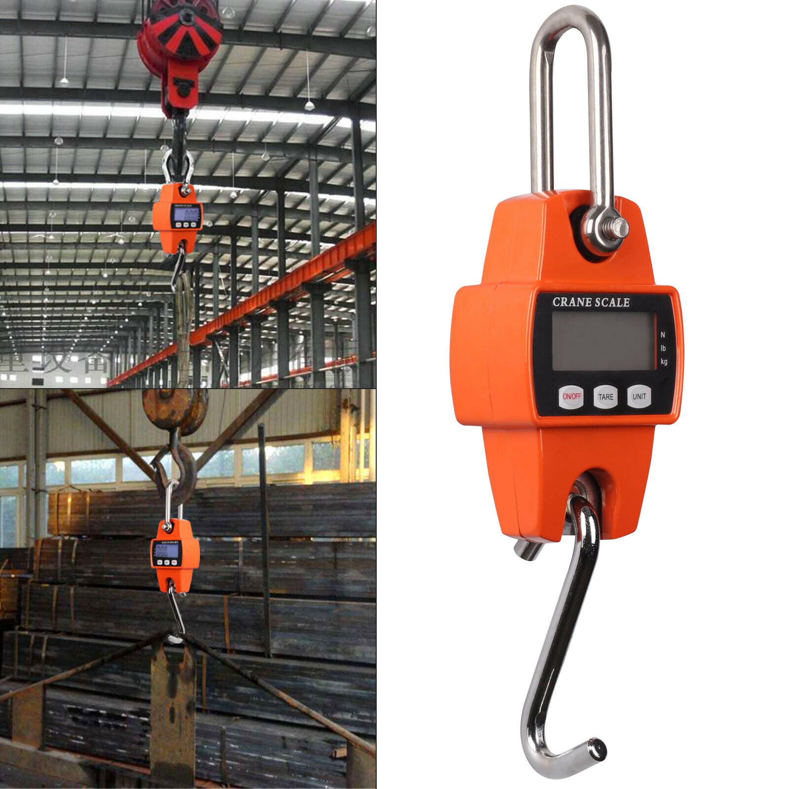 300kg/600lb Heavy Duty Digital Crane Scale Weighing Luggage with Mini Hook
