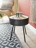 New Modern Black Tribal End Side Coffee Table Home Furniture, Storage