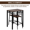 Breakfast Bar Dining Table and 2 High Chairs Stools Kitchen Dining Room Modern