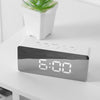 Digital LED Large Display Alarm Clock USB Mirror Face Design Temperature display