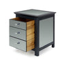 3 Drawer Mirrored Bedside Table Cabinet Bedroom Furniture Storage Nightstand