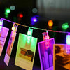 30 LED Hanging Picture Photo Peg Clip Fairy String Lights Party Bedroom Decor