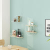 Retro Metal Wire Wood Round Wall Floating Shelving Storage Shelf Display Unit UK