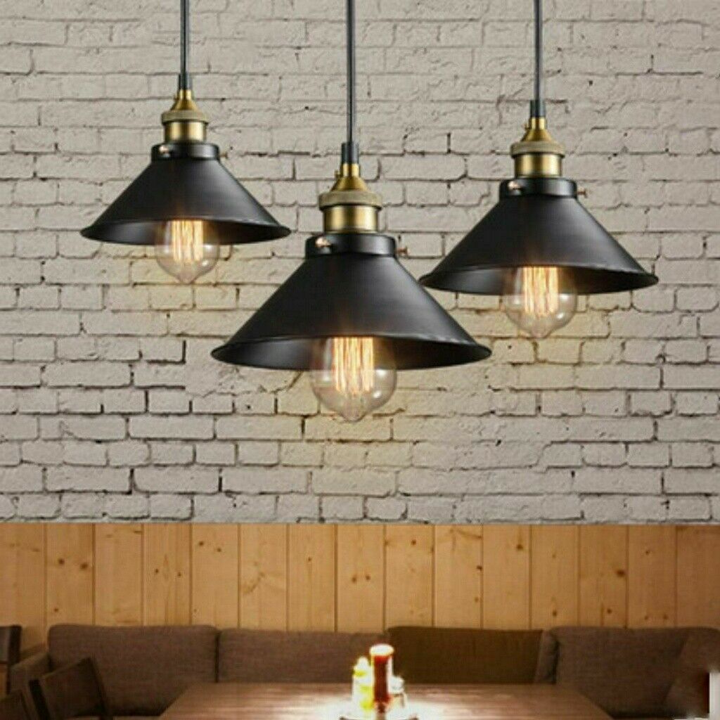 Vintage Industrial Metal Ceiling Pendant Shade Modern Hanging Retro Lights Lamps