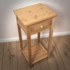 Bamboo Tall Side Bedroom Living Room End Table with drawer & lower shelf