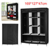 50" Fabric Fold Cloth Wardrobe Closet Portable Organizer Hanging Bedroom Storage