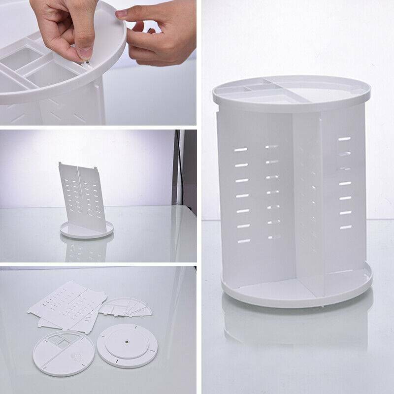 Acrylic Rotating Makeup Organiser Cosmetic Storage Box Perfume Display Stand UK