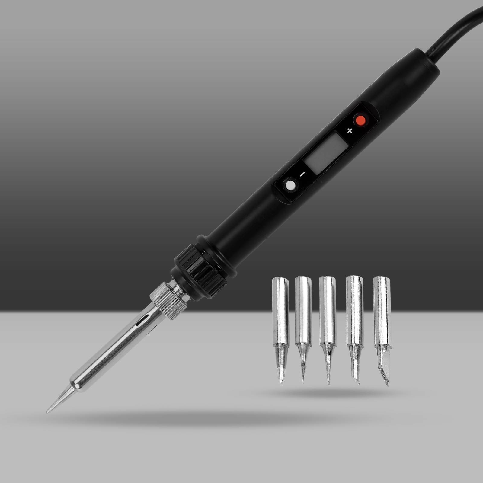 80W LCD Digital Adjustable Temperature Electronics Soldering Welding Iron Kit UK