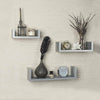 Set of 3 U Shape shelves Floating Wall Shelve Home Decor Storage Wood Shelf Unit
