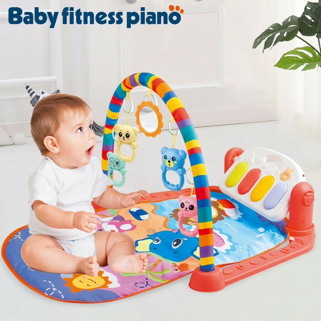 5 in 1 Baby Playmat Kick Lay Play Piano Safari Fitness Gym/Arch Musical Mat  UK
