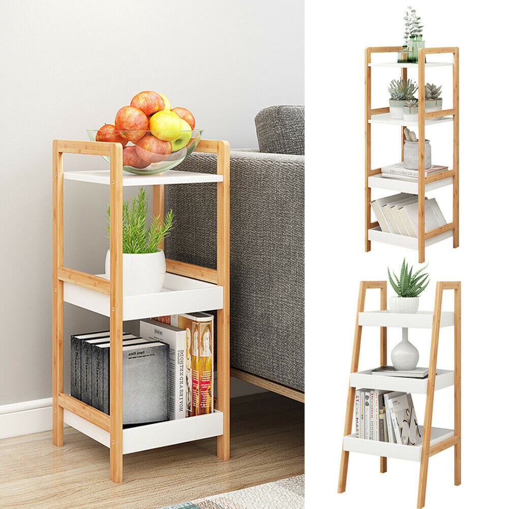 3/4 Tier Plant Pots Ladder Shelf Storage Unit Display Stand Bathroom Rack