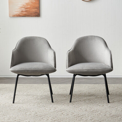 Dining Chairs Set of 2 Upholstered Chairs Accent Chairs Armchair Lounge Chair HT