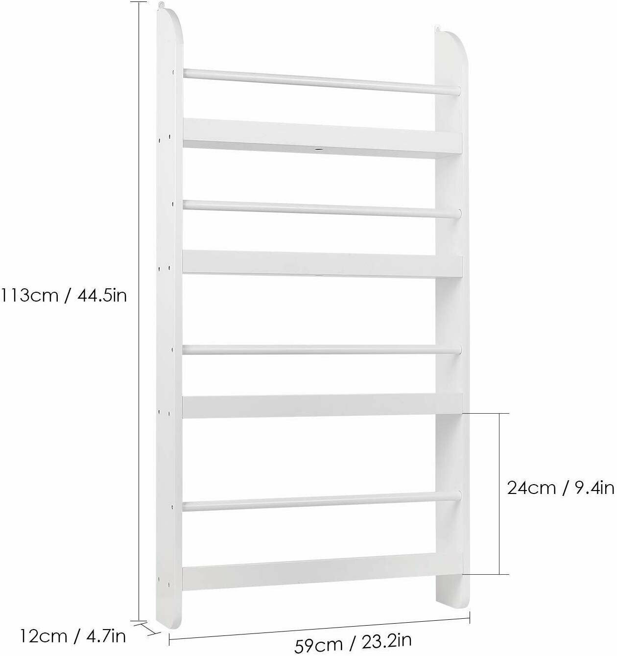 White Children Bookcase Kids Display Bookshelf Storage Unit Shelving Wooden Rack