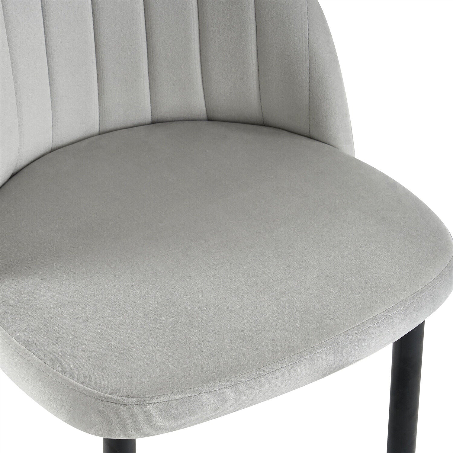 Set of 2 Modern Velvet Dining Chairs Accent Chairs Kitchen Leisure Chairs HT