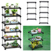 3/4/5/6Tier Wire Metal Shelving Flower Shelf Plant Display Rack Planter Pot Rack