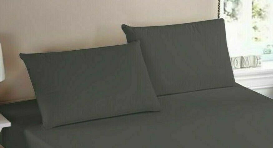 2X PILLOW CASE LUXURY CASES POLY COTTON HOUSEWIFE PAIR PACK BEDROOM PILLOW COVER