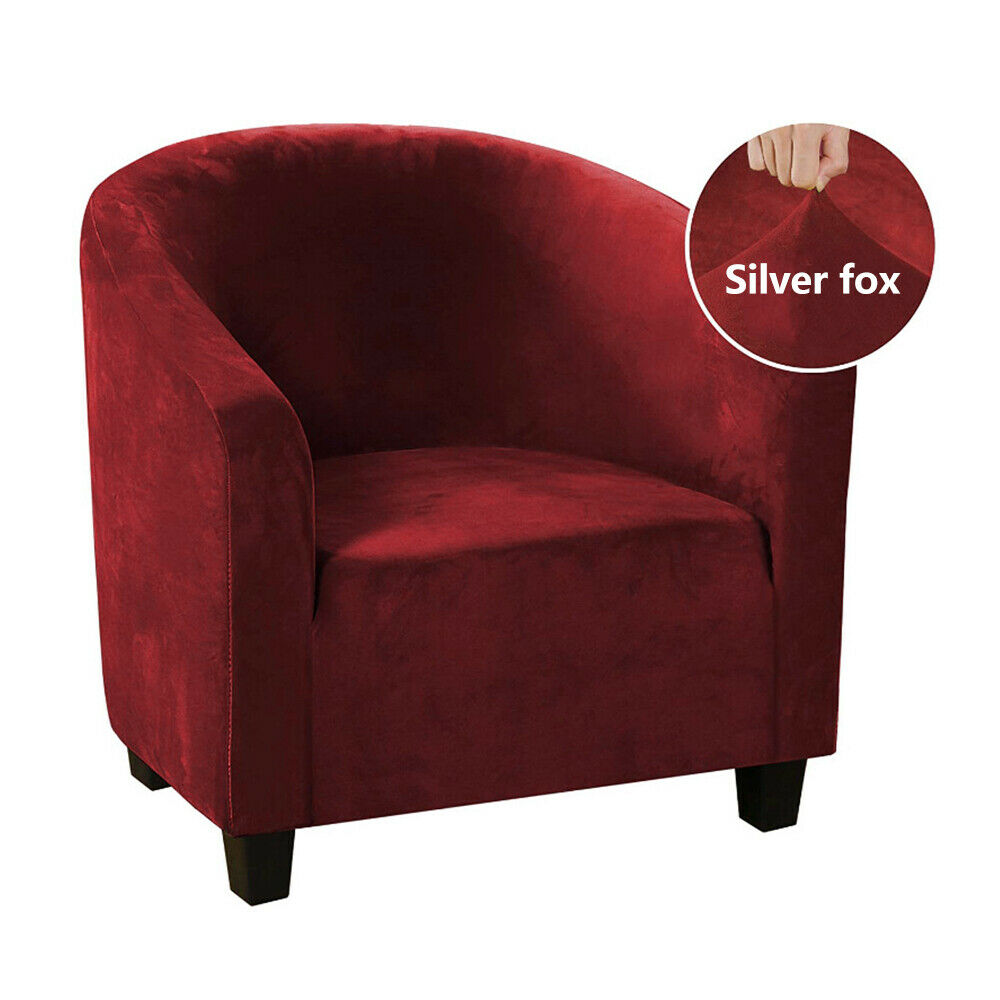 Tub Chair Covers Slipcovers Elastic Polyester Fabric Armchair Sofa Seat Covers