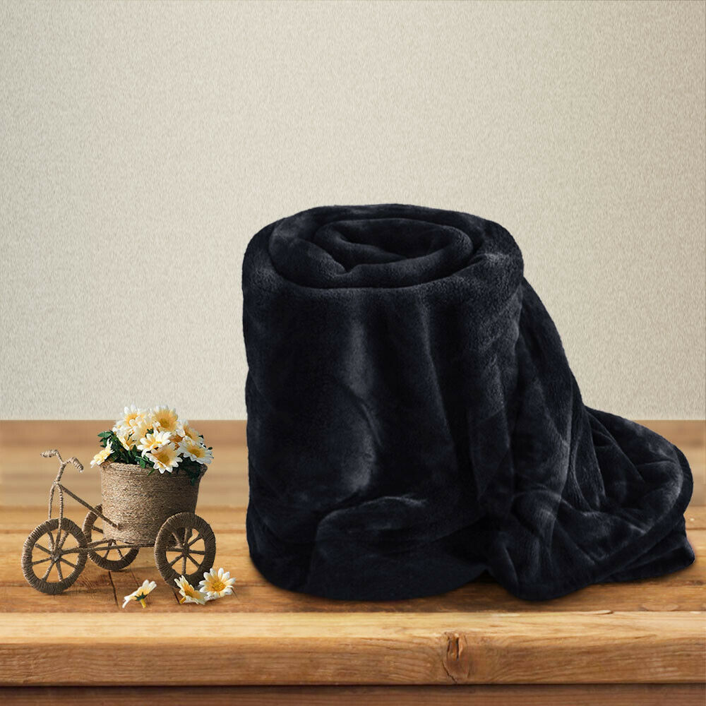 Luxury Blanket Large Sofa Throw Fleece Faux Fur Single Double & King