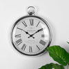 Pocket Silver Wall Clock Numerals Wall Clock Home Bedroom Kitchen Clocks Decor