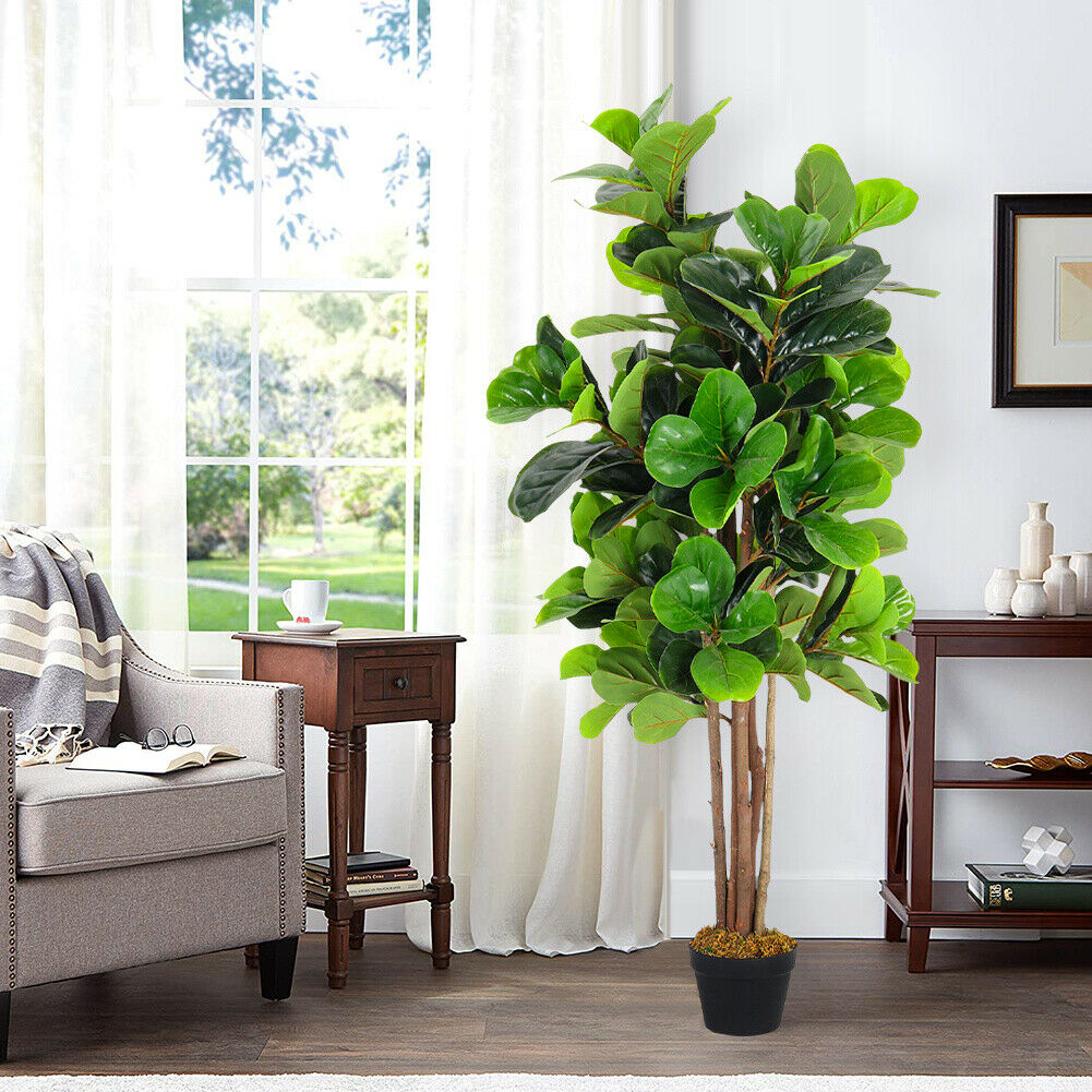152cm Artificial Plant Potted Fiddle Fig Tree Indoor Outdoor Realistic Decor