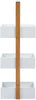 3 Tier Bamboo & MDF Bathroom Bedroom Storage Caddy Unit - 22 x 11 x 81(H)cm