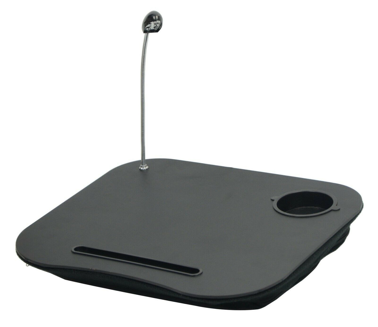 Laptop Tray Lap Desk Cushioned Portable Computer Reading LED Light Work Station