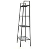Retro Ladder Book Shelf 4 Tier Metal Storage Racks Florist Display Shelving Unit