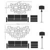 26 PCS Wall Mount Photo Frames Multi Picture Wall Set Home Living Room Decor