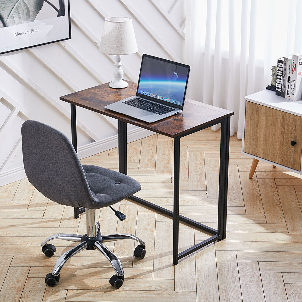 Black Computer Desk Study Table PC Laptop Workstation Home Office Furniture Wood