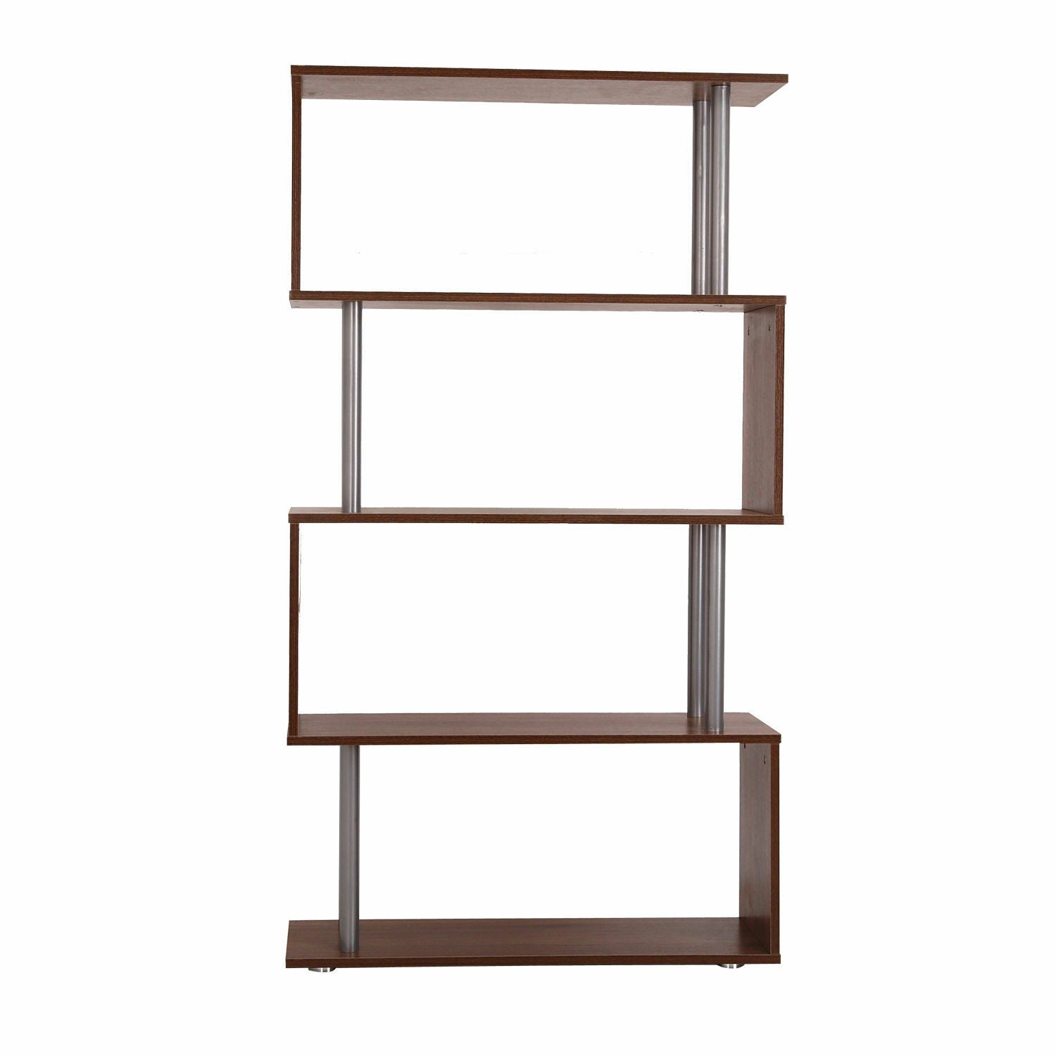 Wooden S Shape Lounge Storage Display Unit Bookcase Bookshelf