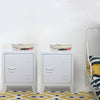 1 Pair Vintage Industrial Bedside Tables Retro Locker Side Cabinets White
