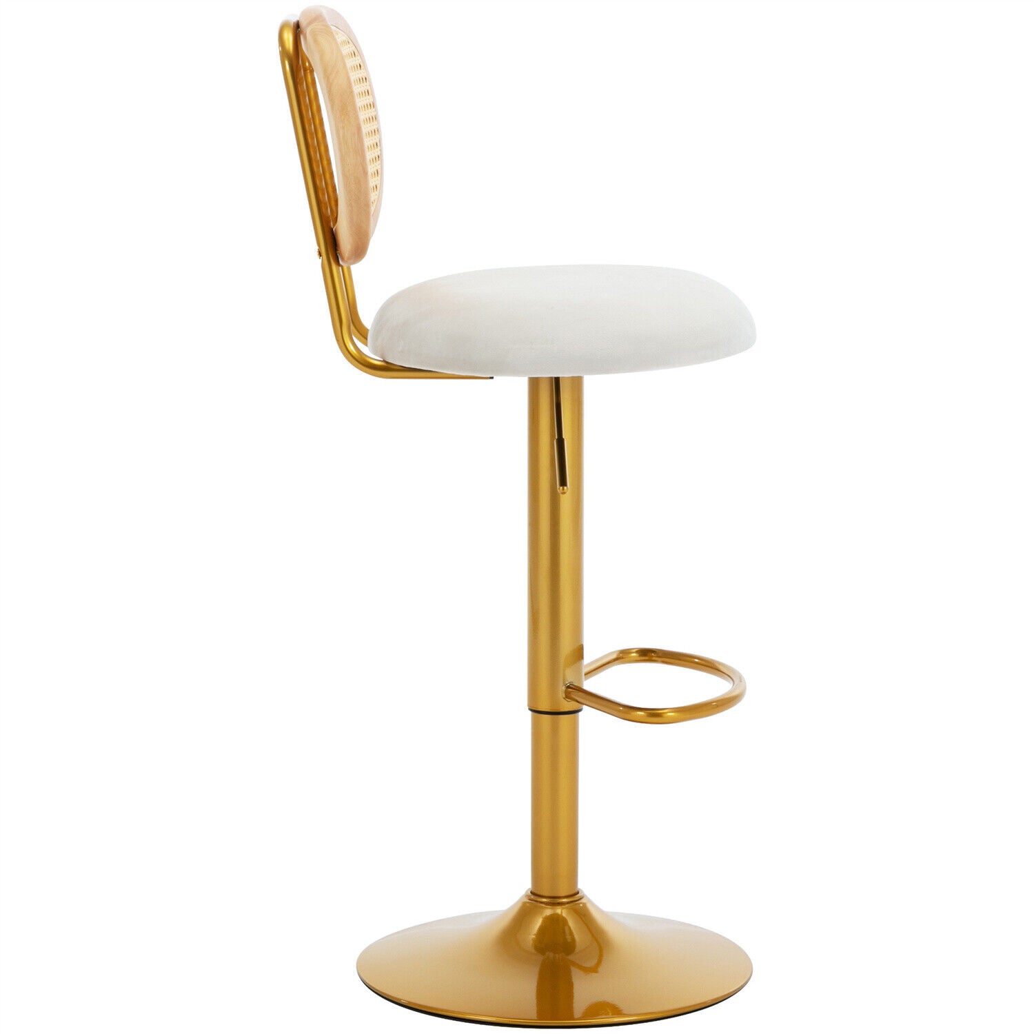 Bar Stools Set of 4 Swivel Counter Barstools w/ Back for Home Kitchen Breakfast